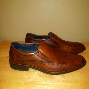 Joseph Abboud Dress Shoes: 11.5 Dark Tan